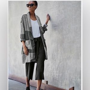 Eileen Fisher Hazy block frayed cardigan